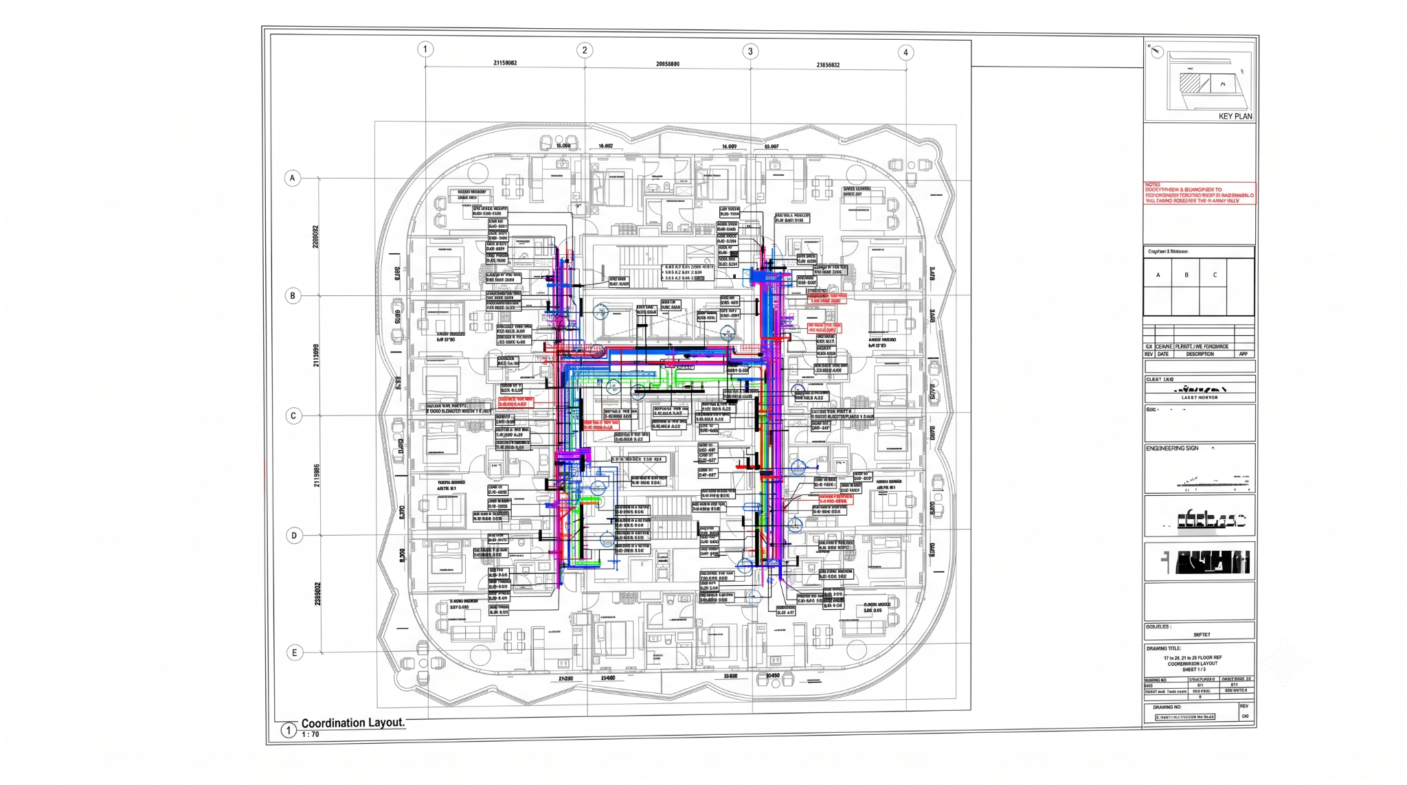 MEP shop drawing coordination layout